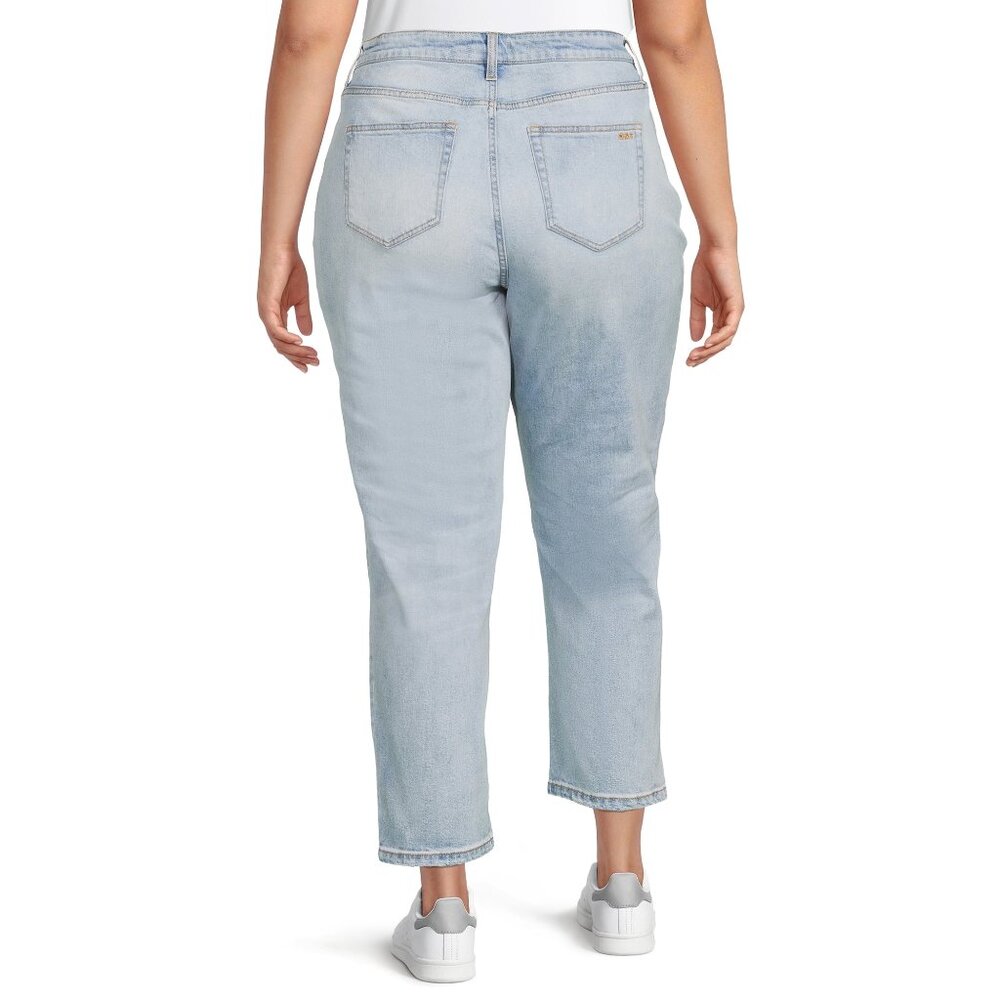 OAT NY High Rise Straight Ankle Light Blue Jeans Womens NWT, Size 18W - Picture 4 of 5